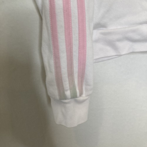 Adidas Girls Size Medium 10 / 12 Hooded Sweat Shirt White - Picture 5 of 12