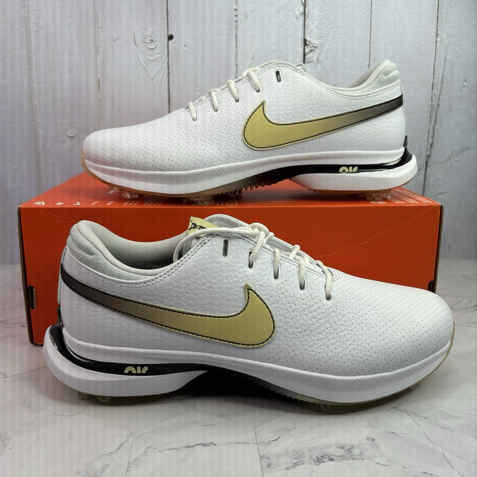 Chaussures de golf Nike Air Zoom Victory Tour 3 homme pointure 8,5 blanc or FQ3273 107