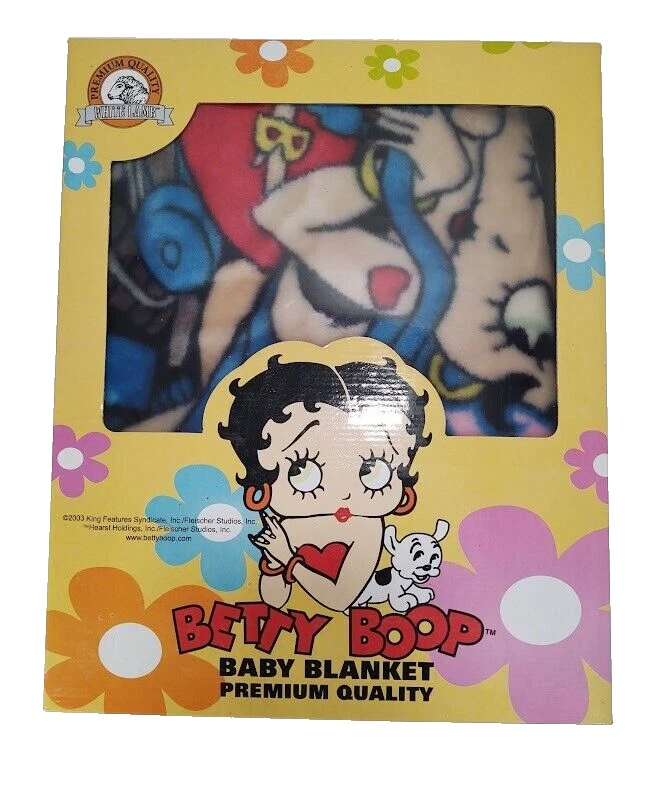 Betty Boop Cycle Biker Baby Blanket Premium Quality Vintage Collectors NOS - Image 2 of 4