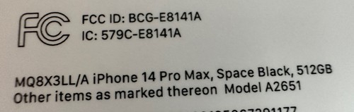 Apple iPhone 14 Pro Max Space Black NUR Verpackung  - Bild 4 von 7