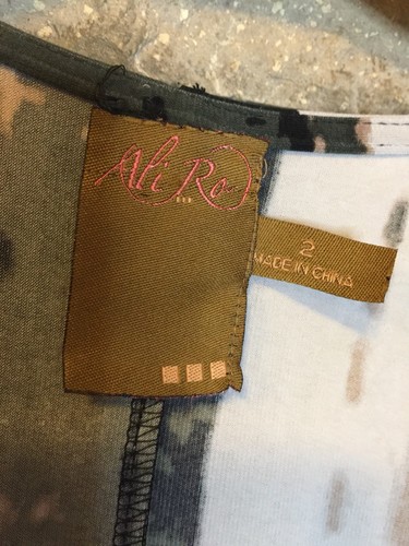 VESTIDO ALI RO TALLA 2 AJUSTE SUELTO Sin mangas Elastizado CINTURÓN OPCIONAL IMPRESIÓN ÚNICA - Imagen 11 de 12