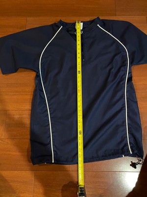 Veste Coupe-Vent Rawlings 1/4 Zip – Bleu, Manches Courtes, Taille L