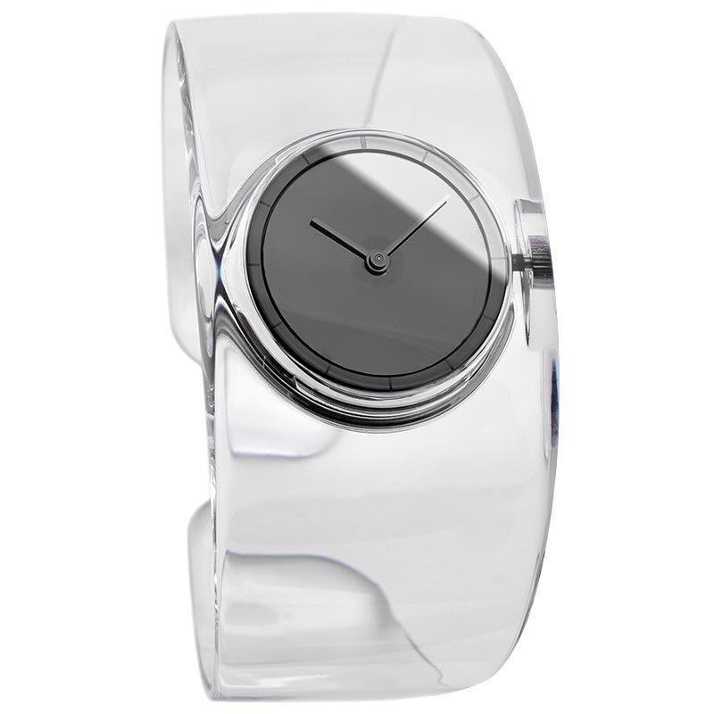ISSEY MIYAKE NY0W007 Black Clear Bangle Quartz Watch O Designe