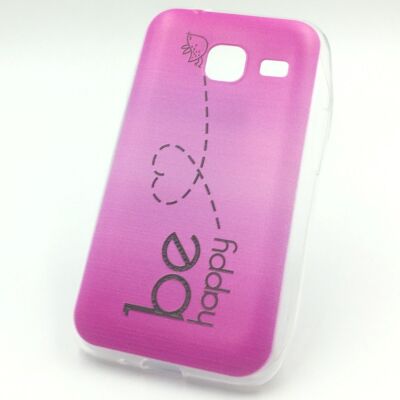 Handyhülle Schutz Case für Samsung Galaxy J1 Mini Cover Bumper Etui Schale Pink