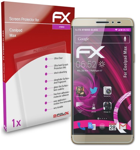 Protecteur D'écran Verre AtFoliX 9H Pour Doogee Blade 10 Max - Hybride Anti-choc - Made In Germany