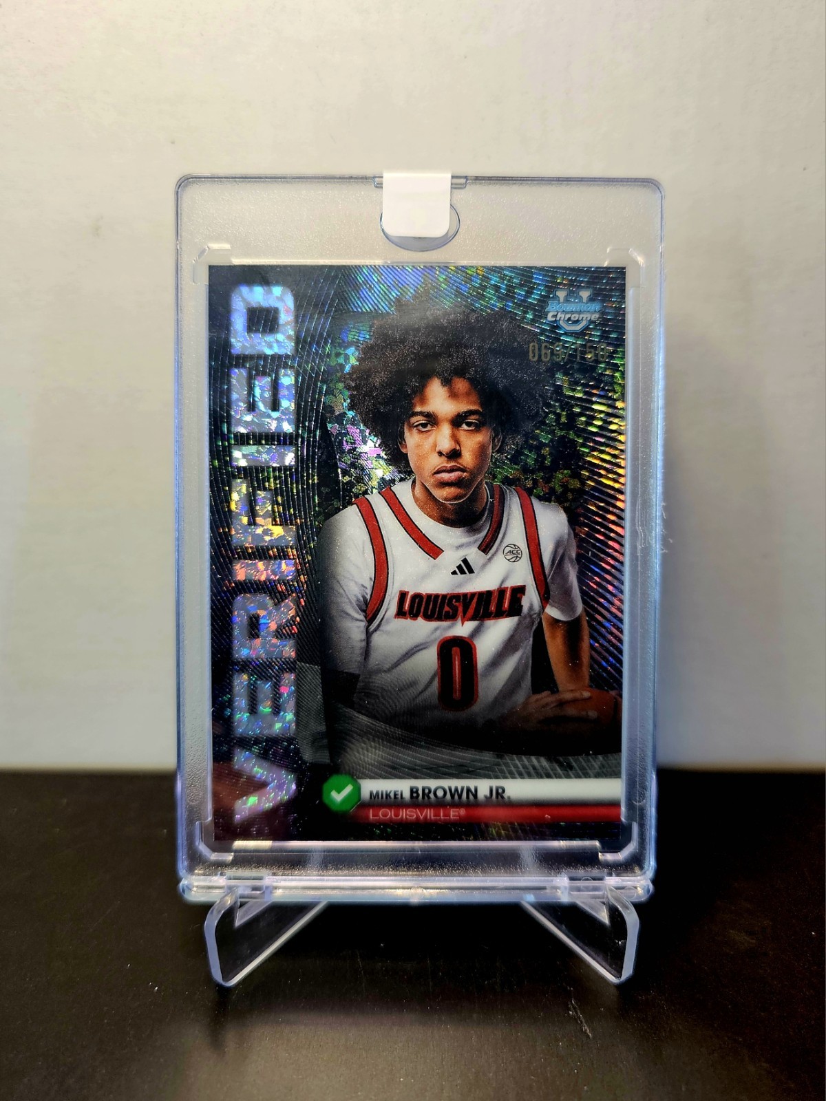 MIKEL BROWN JR. 2025-26 Bowman Chrome 🏀 VERIFIED #BV-11 MINI DIAMOND SP #'d/150