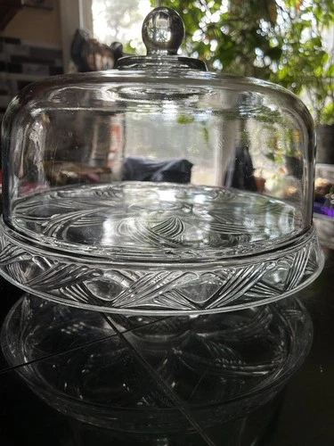 Vintage Anchor Hocking Bristol Park Domed Cake Stand