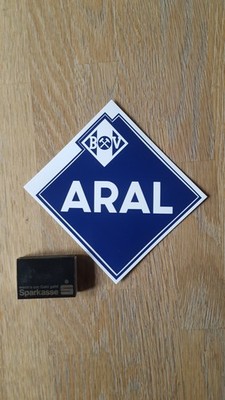 BV ARAL sticker petrol pump petrol pump petrol station oil can advertisement small size