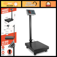 Heavy Duty Industrial Platform Scale 600 LB - Digital Weight Machine for Shippin