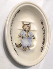 VTG Crabtree And Evelyn Beatrix Potter Tom Kitten Ceramic Soap Dish
