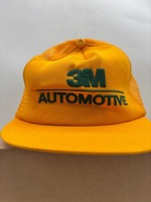 3M Automotive Hat Men's Adjustable Yellow Vintage Mesh Snapback Cap