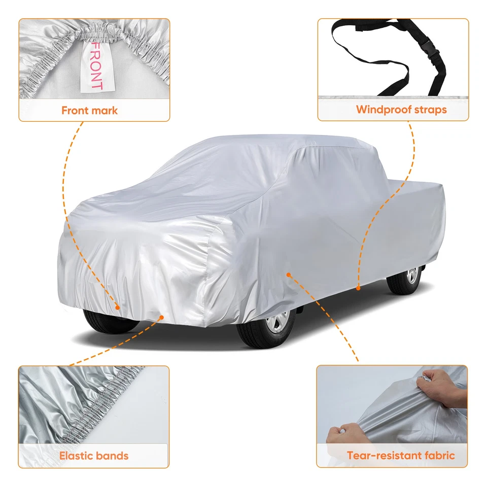 Pickup Truck Car Cover Sun Protection For Chevrolet Silverado 2500HD Regular Cab - Image 2 of 4