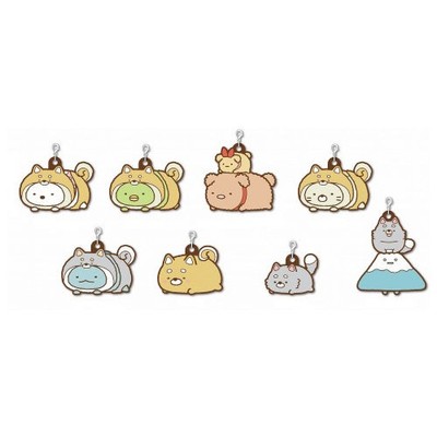 San-x Sumikko Gurashi Koinu to Inu Gokko Rubber Charm Xebec 1.5-Inch Key Chain