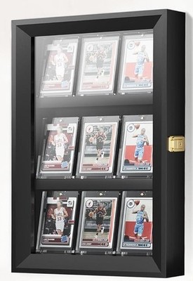 Trading Card Display Case 9+ Sport TCG Baseball Pokemon MLB Wall Frame  Cabinet | eBay