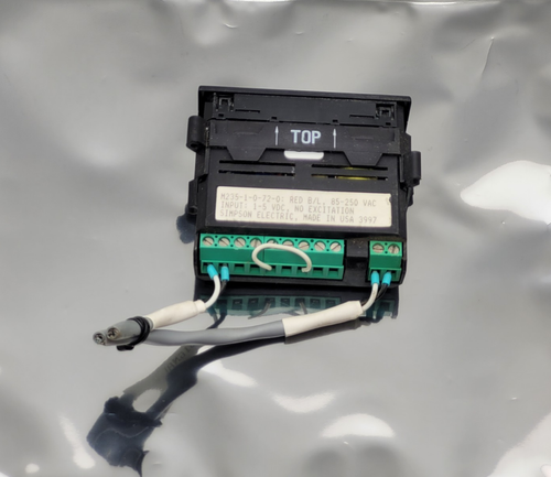 SIMPSON Panel Meter Single Line Red B/L M235-1-0-72-0 250VAC 85-250VAC 1-5VDC - Picture 4 of 15