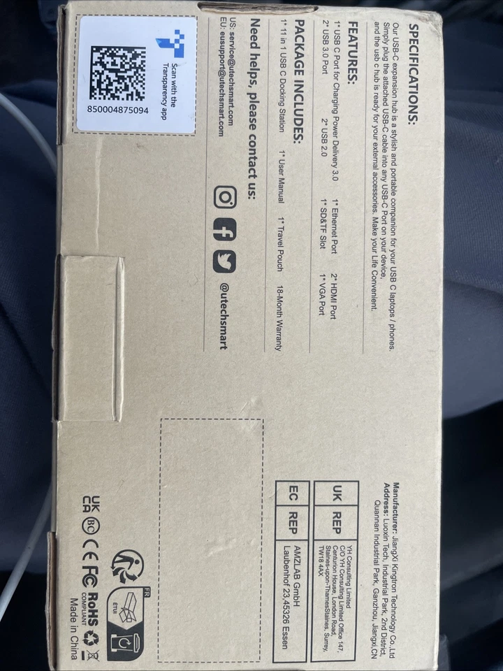 UtechSmart 11 in 1 USB-C Docking Station UCN3270 - Image 2 of 4