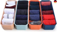 4 StüCk Aufbewahrungsboxen FüR Socken Und UnterwäSche, Ordnungssystem Kleidersch