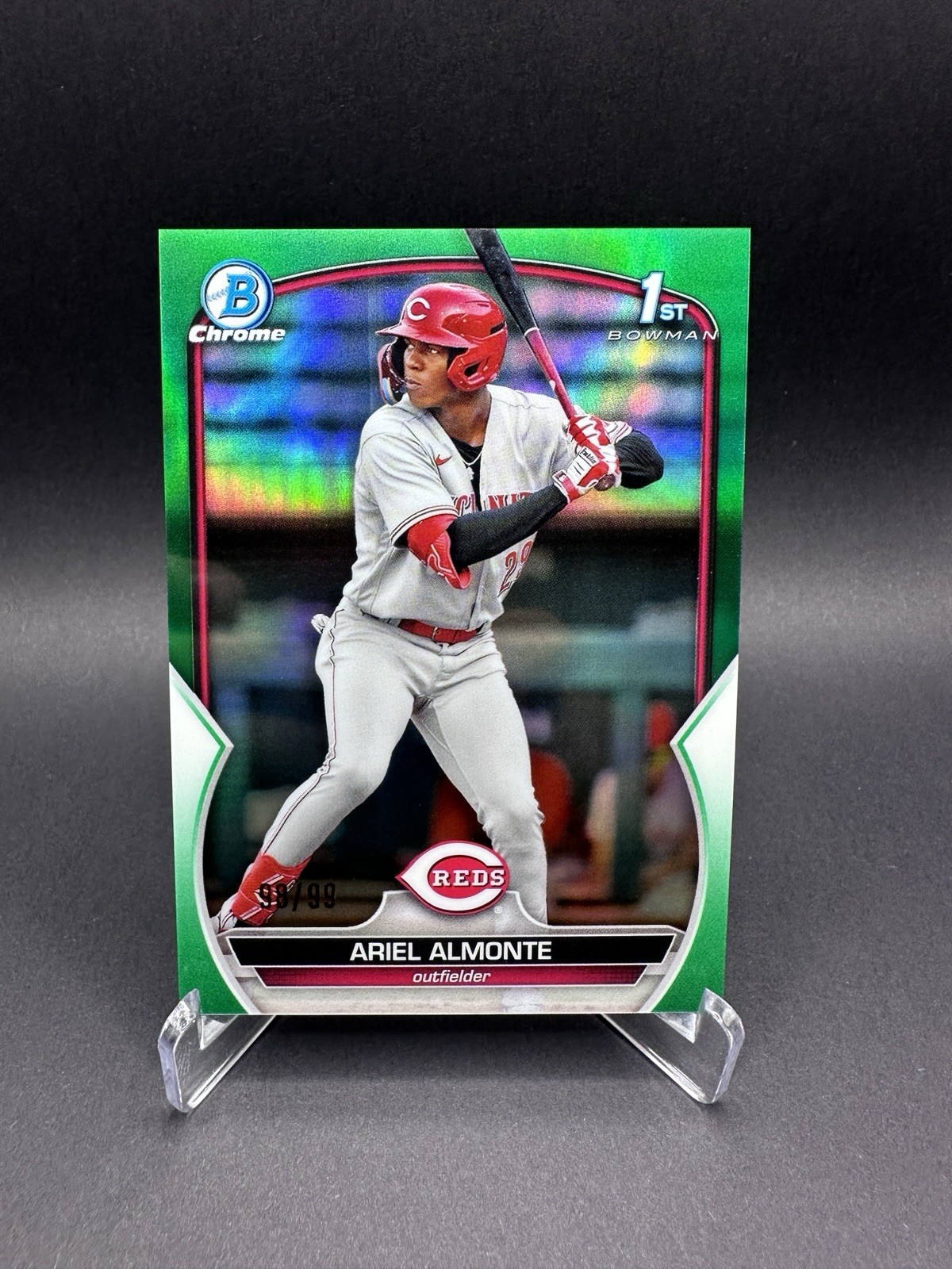2023 Bowman - Chrome Prospects Ariel Almonte #BCP-78 Green Refractor /99 (RC)