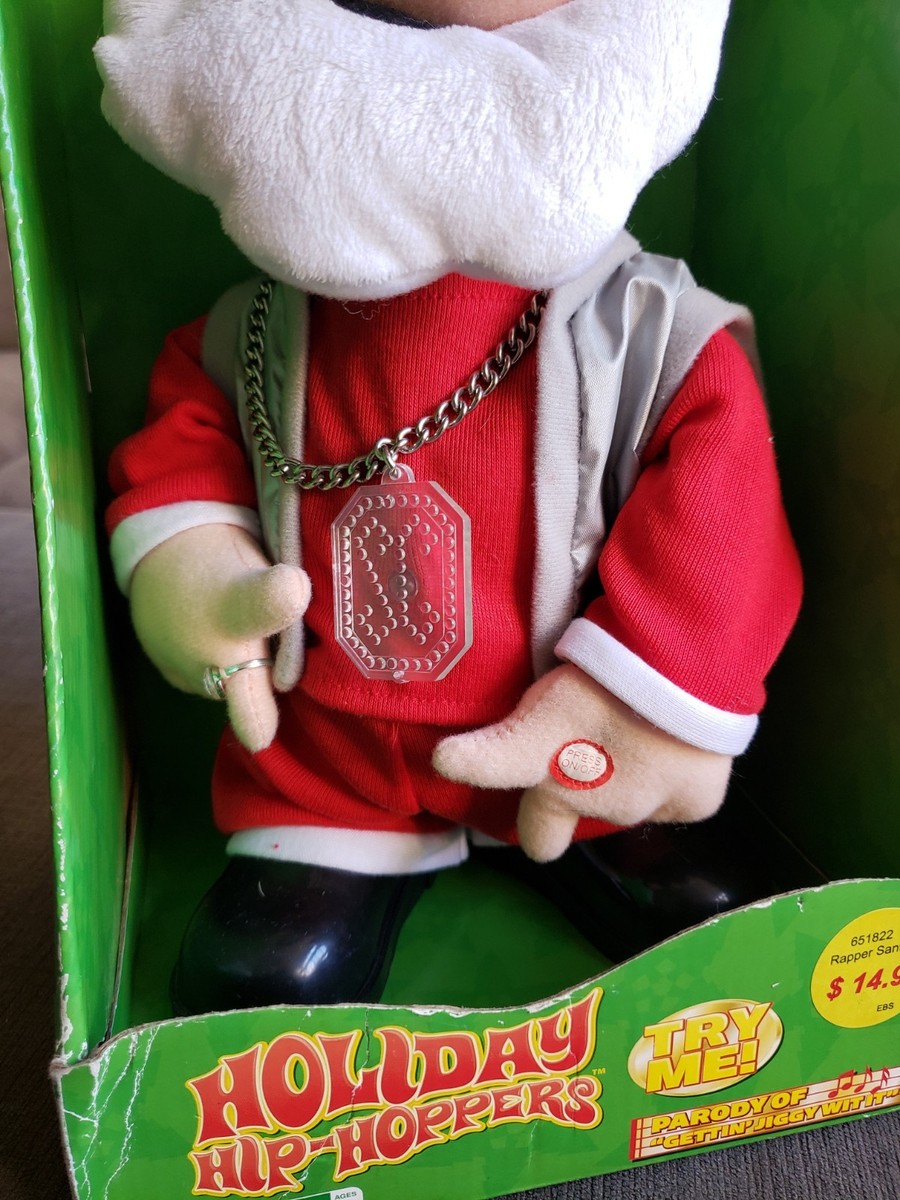 Vintage 2005 Gemmy Holiday Hip-Hoppers Rapper Santa “Gettin Jiggy