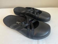 Vionic Black Claire Slip On Mules, Sz 6, Podiatrist Designed