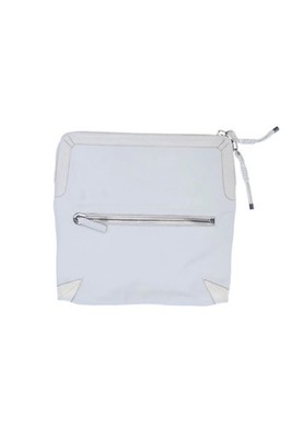 DEVI KROELL Clutch-Tasche echtes Leder ONE SIZE off-white