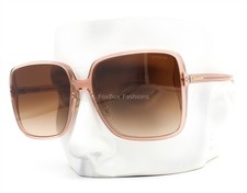 Coach Sunglasses HC 8368D 566811 Shiny Crystal Clear Pink Oversized with Case