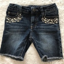 Girl  s Cherokee Embellished Denim Bermudas Sz XS preown 