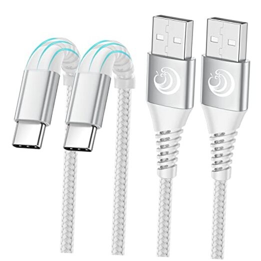 USB C Cable Pack 3FT USBC Cable Fast Charging Cord 3A Type C Cable 3ft 2 White-image