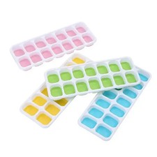 Silicone Ice Cube Trays 4 Pack Stackable Easy-Release BPA Free Cocktail Freezer