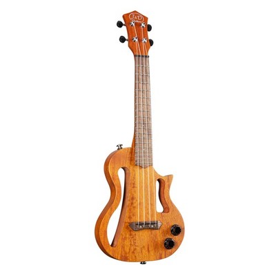 J&D Elektrische Thinline Konzert Ukulele, Mahagoni, 18 Bünde, Piezo, Aktiv