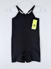 All In Motion Women  s Mid Length Bike Leotard Size MEDIUM 8 Black