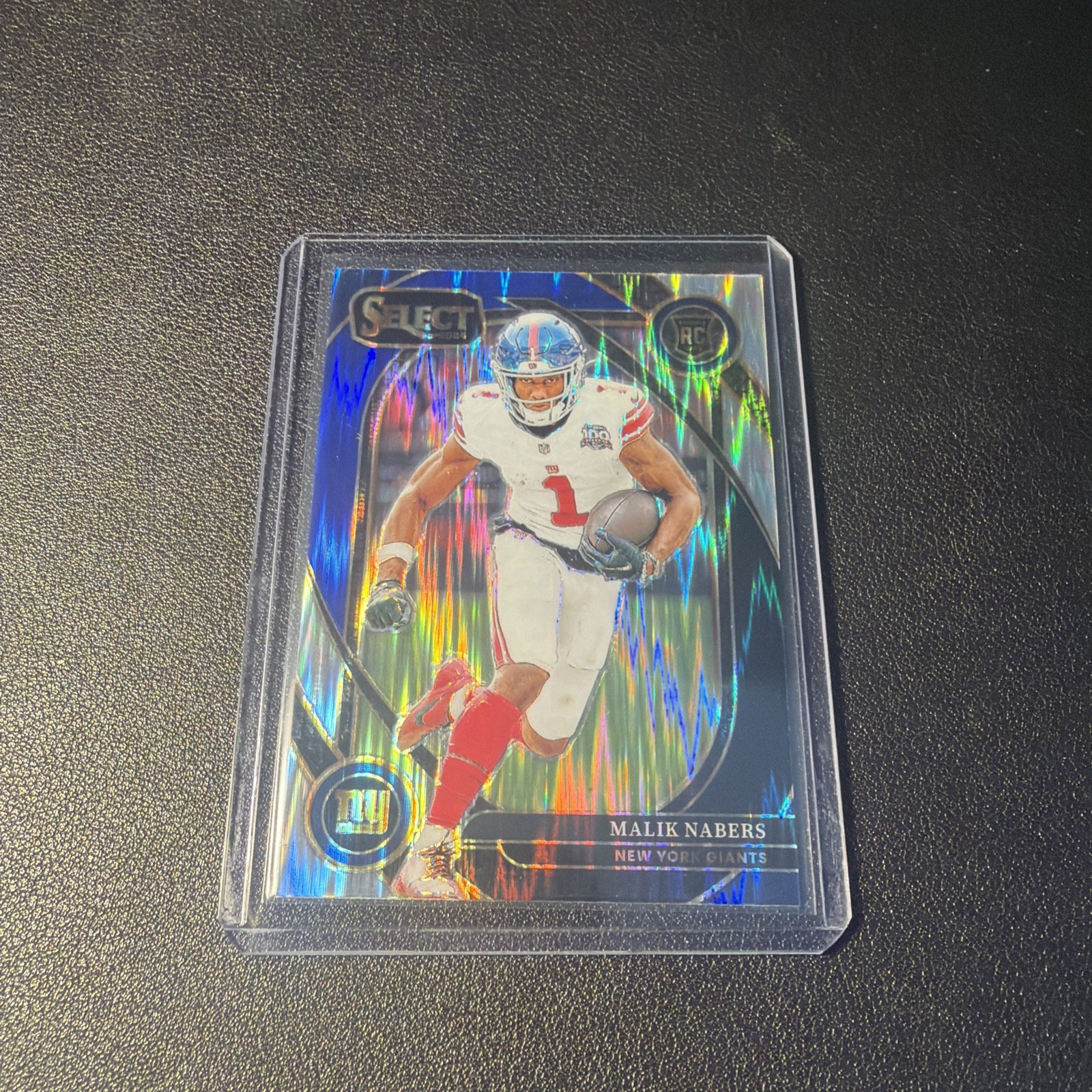 2024 Panini Select - Club Level Malik Nabers #220 Black & Blue Shock Prizm (RC)