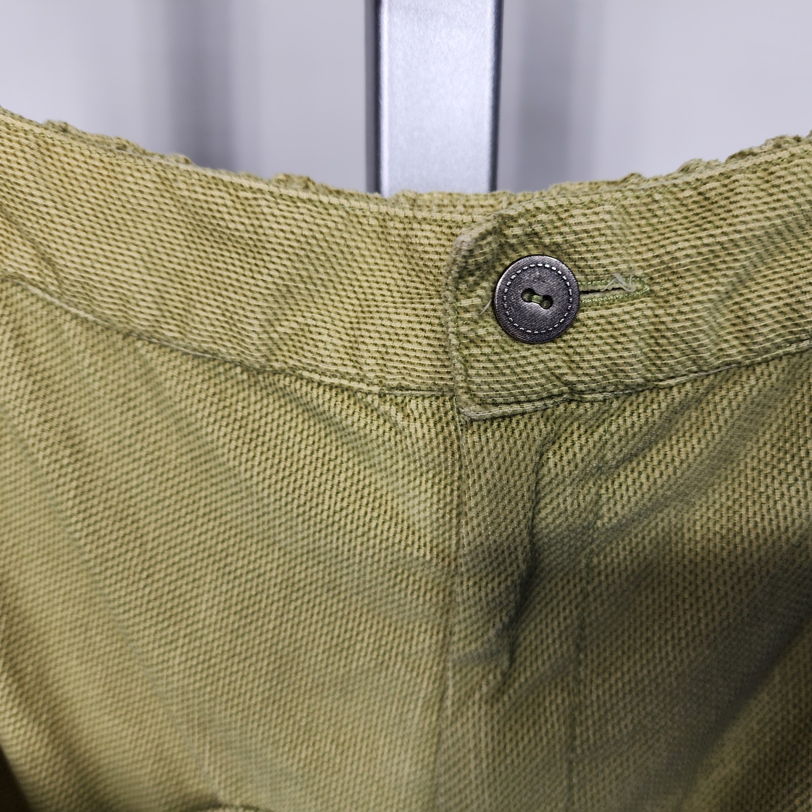 Flax Large Pants Patch Pockets Textured Green - image 6