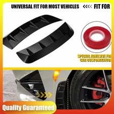 2X Side Fender Vent Cover Side Vent Glossy Black Universal Car Exterior Decor