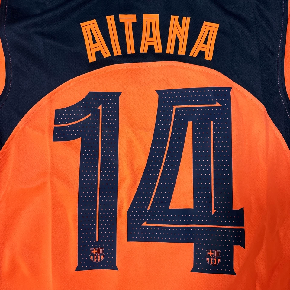 2025-2026 Barcelona Aitana Bonmati #14 Third Version Jersey - Women's Small/S - Image 3 of 4