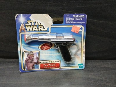 Star Wars Zam Wesell Sound & Light Blaster (2002) Larami Keychain