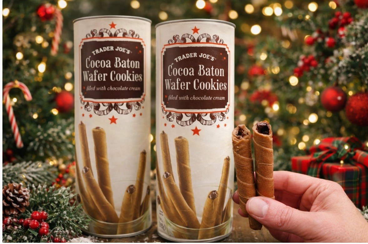 Trader Joe's Cocoa Batons Chocolate Cream Wafers Cookie 5 oz 2 XPack