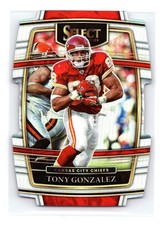 2021 Panini Select Tony Gonzalez #38 Silver Prizm Die Cut Kansas City Chiefs