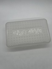 Spacemaker Pencil Box Clear Plastic Storage Case Made In USA Vintage 90's