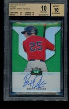 Brent Rooker - 2017 Leaf Valiant  Green Auto /99 RC - A's - BGS 10 - GEM MINT