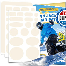 Oaz 35Pcs Down Jacket Repair Patch Kit Pre-Cut Nylon Patches For Clothes