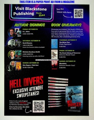 Hell Divers XII Heroes Blackstone Publishing 2024 Trade Print Magazine Ad Poster