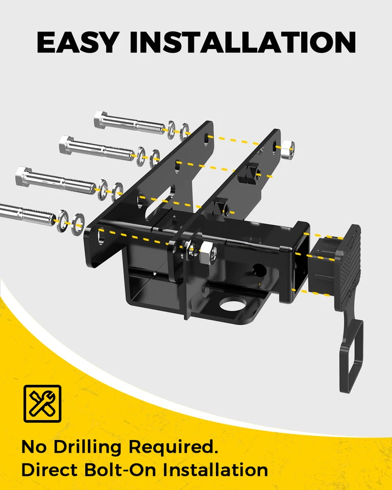 Kit de remolque receptor de enganche de remolque de 2" con cubierta para Jeep Wrangler JL JLU 2018-2025 Foto 2 de 4