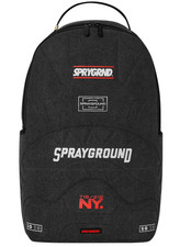 Sprayground GRID LOCKED Denim Backpack  New Black Bookbag Kids School Bag