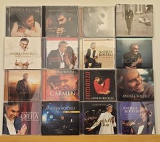 Andrea Bocelli CD collection, 16 different titles, 21 discs, 6 with DVDs