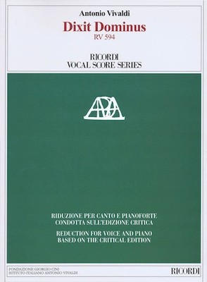 Dixit Dominus RV 594 Vocal Score Antonio Vivaldi