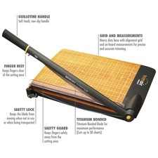 TrimAir Guillotine Paper Cutter - Titanium Blade, 30 Sheets