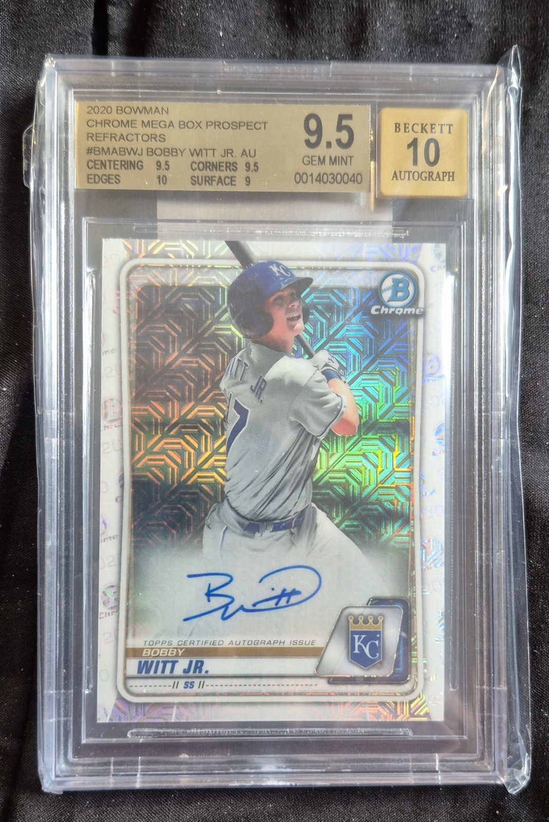 2020 Bowman - Mega Box Chrome Mojo Autographs Bobby Witt Jr. #BMA-BWJ (AU, RC)