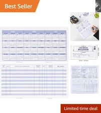 20 Pack Compact Checkbook Register for Effortless Financial Tracking & Budgeting