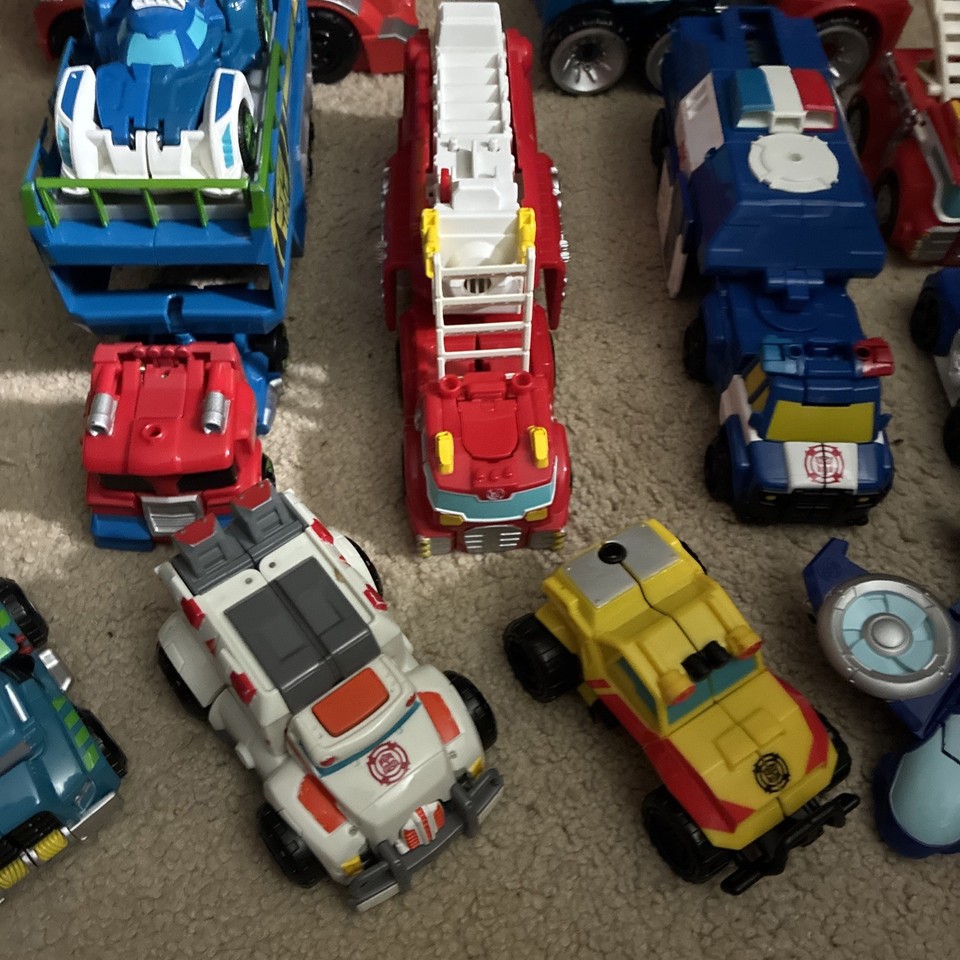 transformers rescue bots lot optimus prime chase heatwave boulder and ...